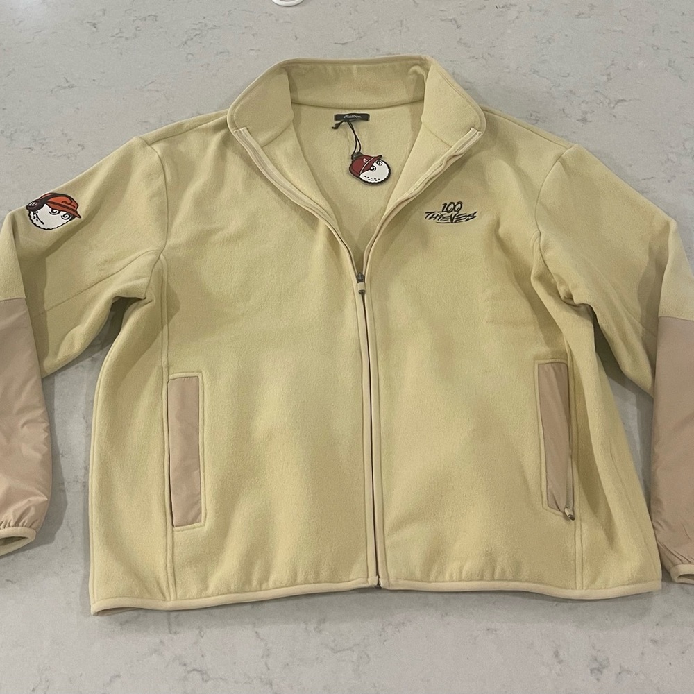 BNWT Malbon x 100 Thieves fleece XXL cream color, super comfy